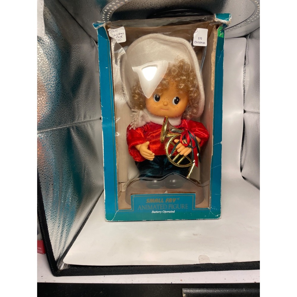 Vintage Telco MOTION-ettes of Christmas SMALL FRY 12" Animated Musical Boy